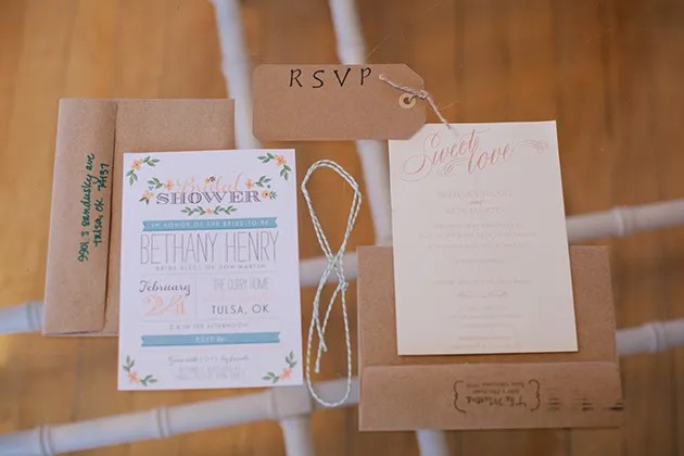 Teal and Peach Country Chic Wedding