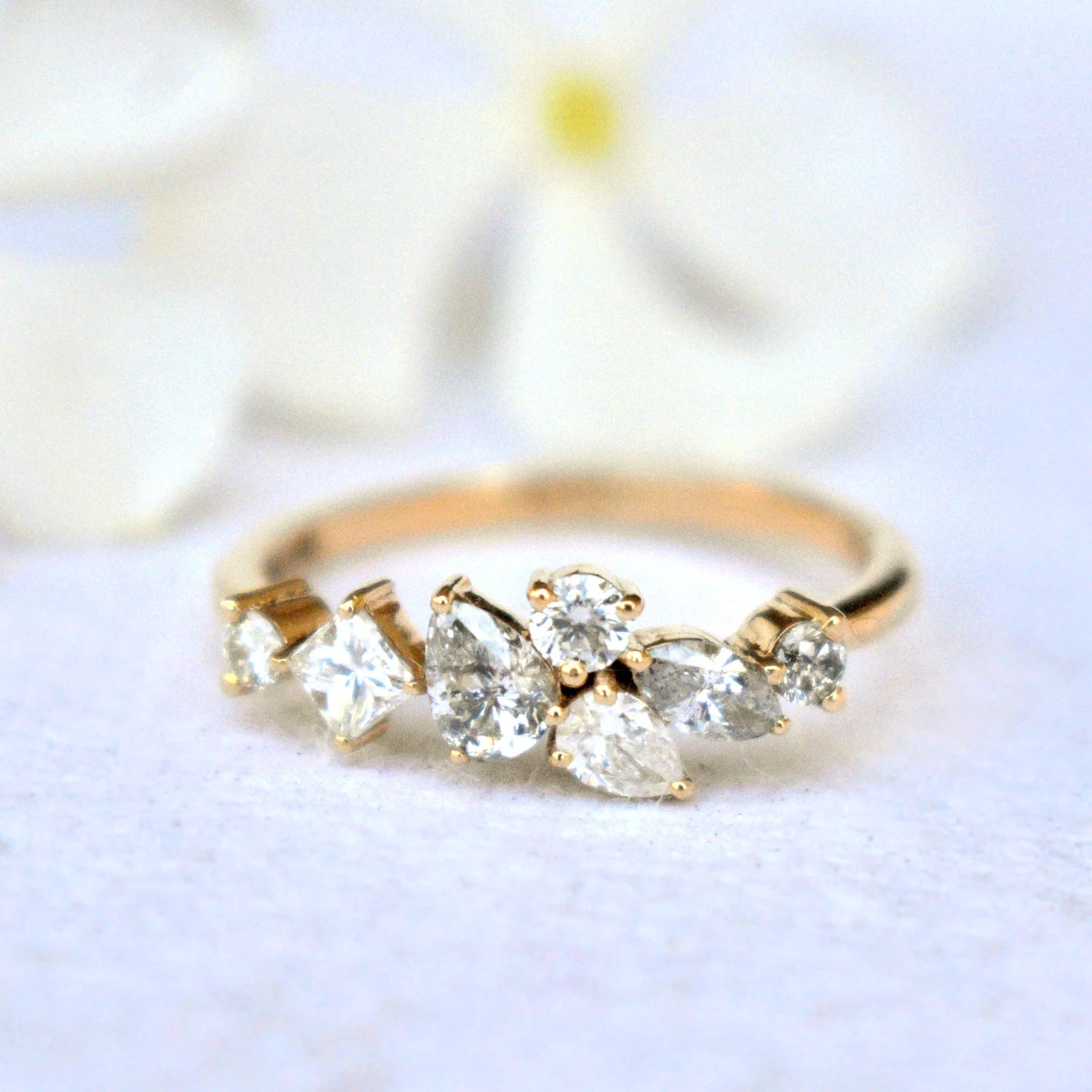 Diamond Cluster Engagement Rings