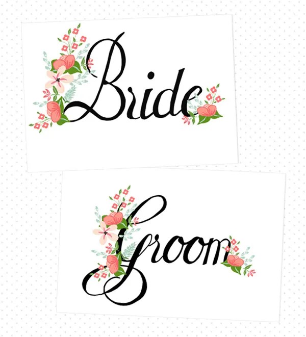 Hand-drawn Wedding Signs