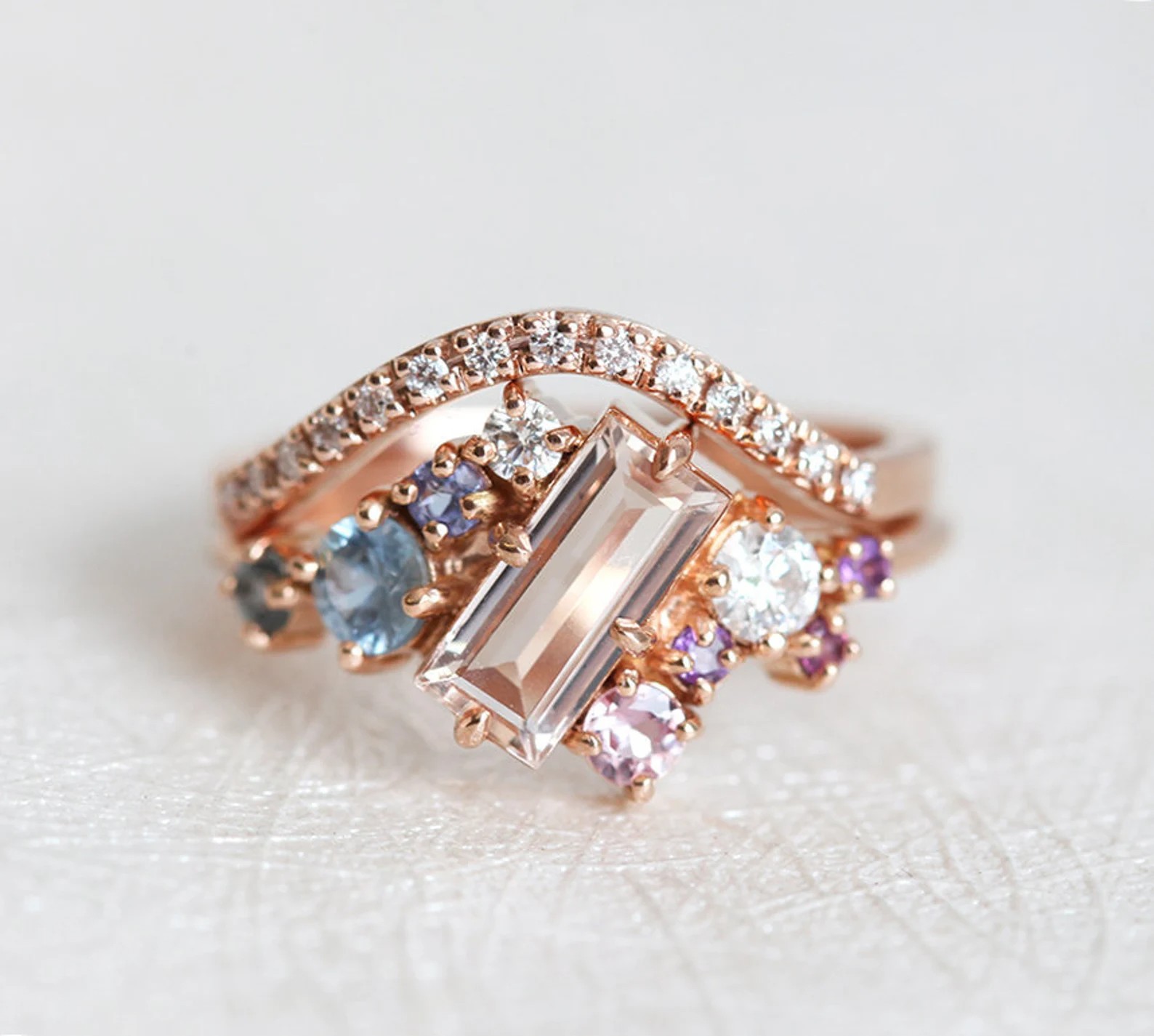 Vintage Cluster Engagement Rings