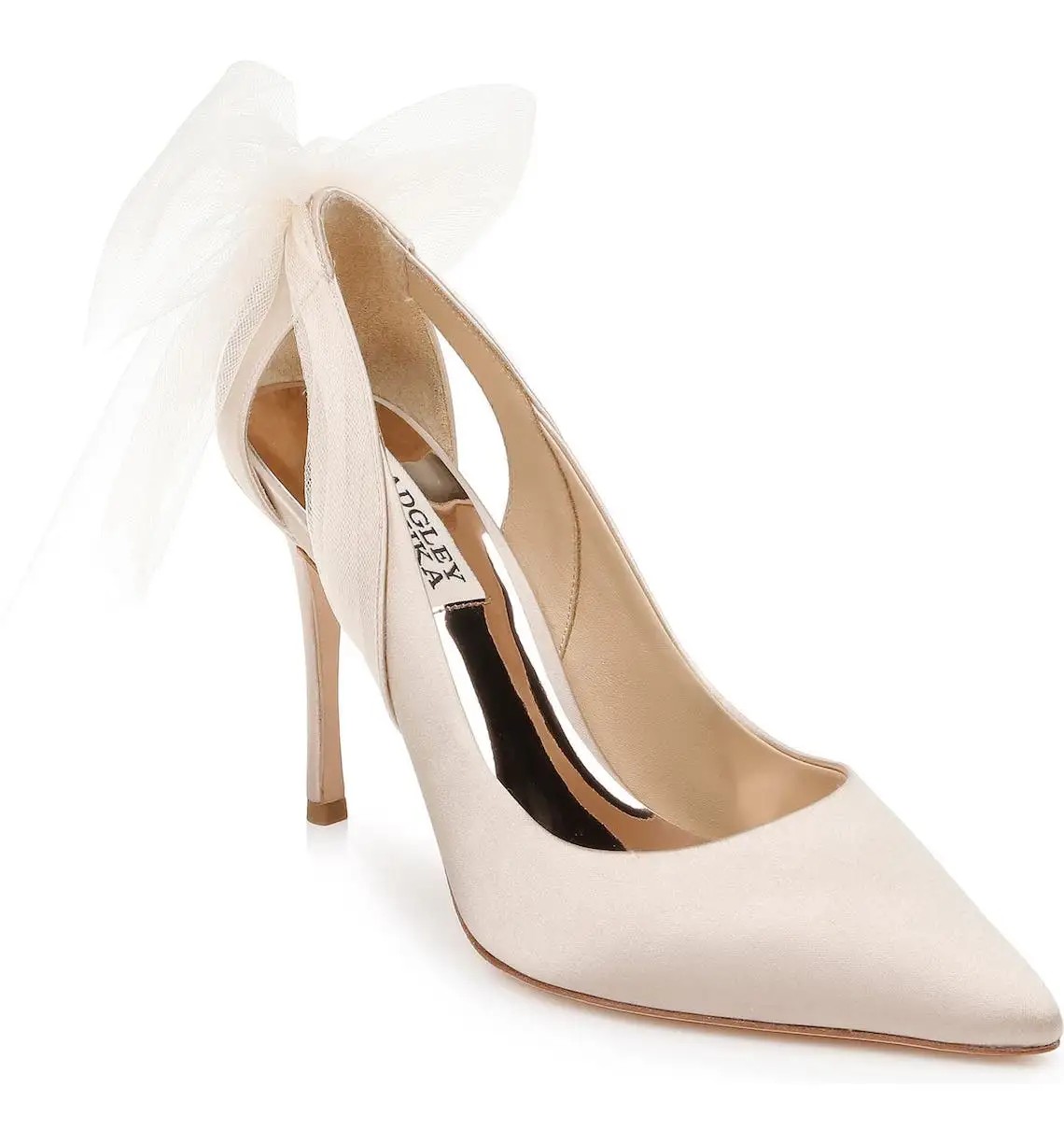 Tulle Bow Bridal Heels