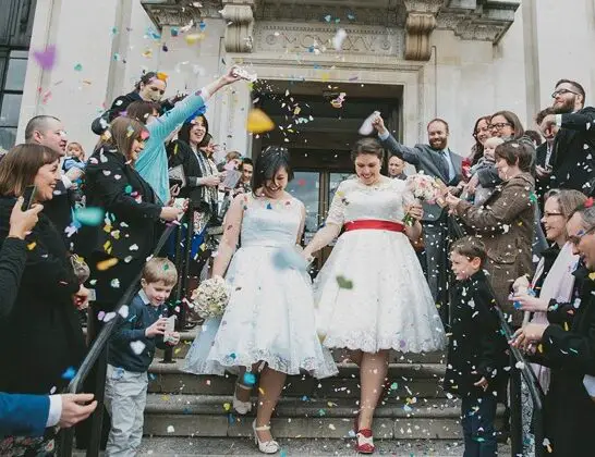 Sweet London Wedding With Quirky Details And Retro Dresses