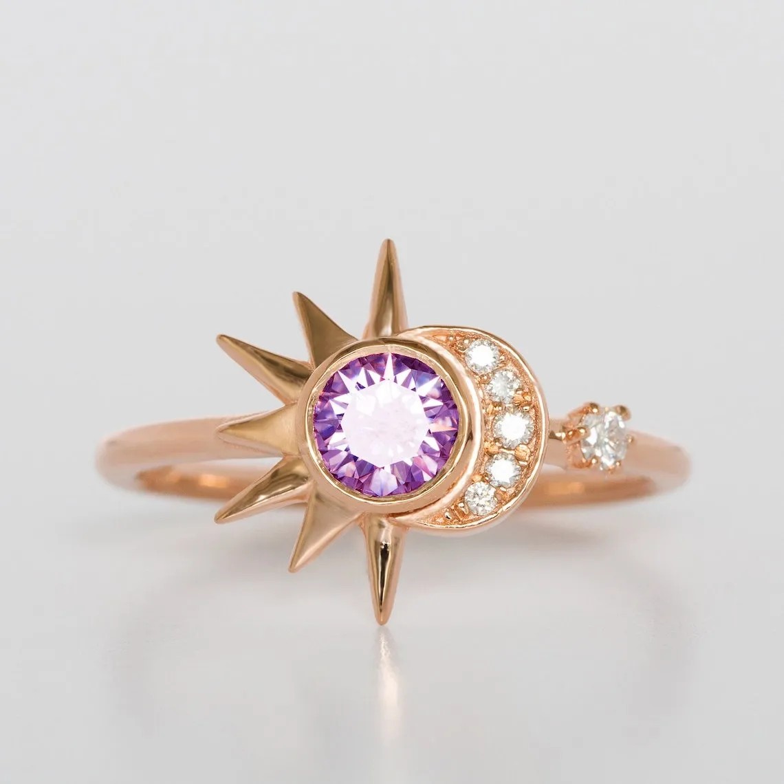 Alternative Amethyst Engagement Ring