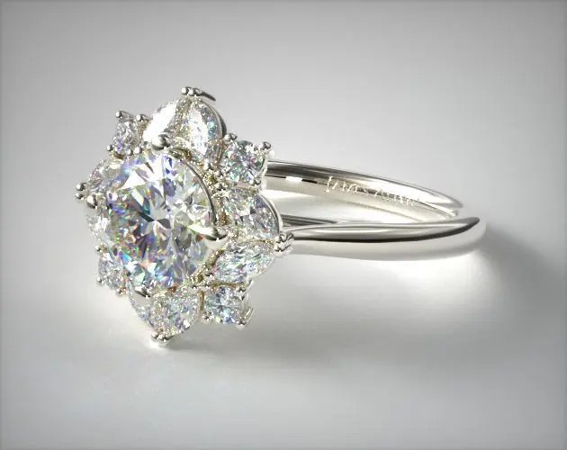 Diamond Cluster Engagement Rings