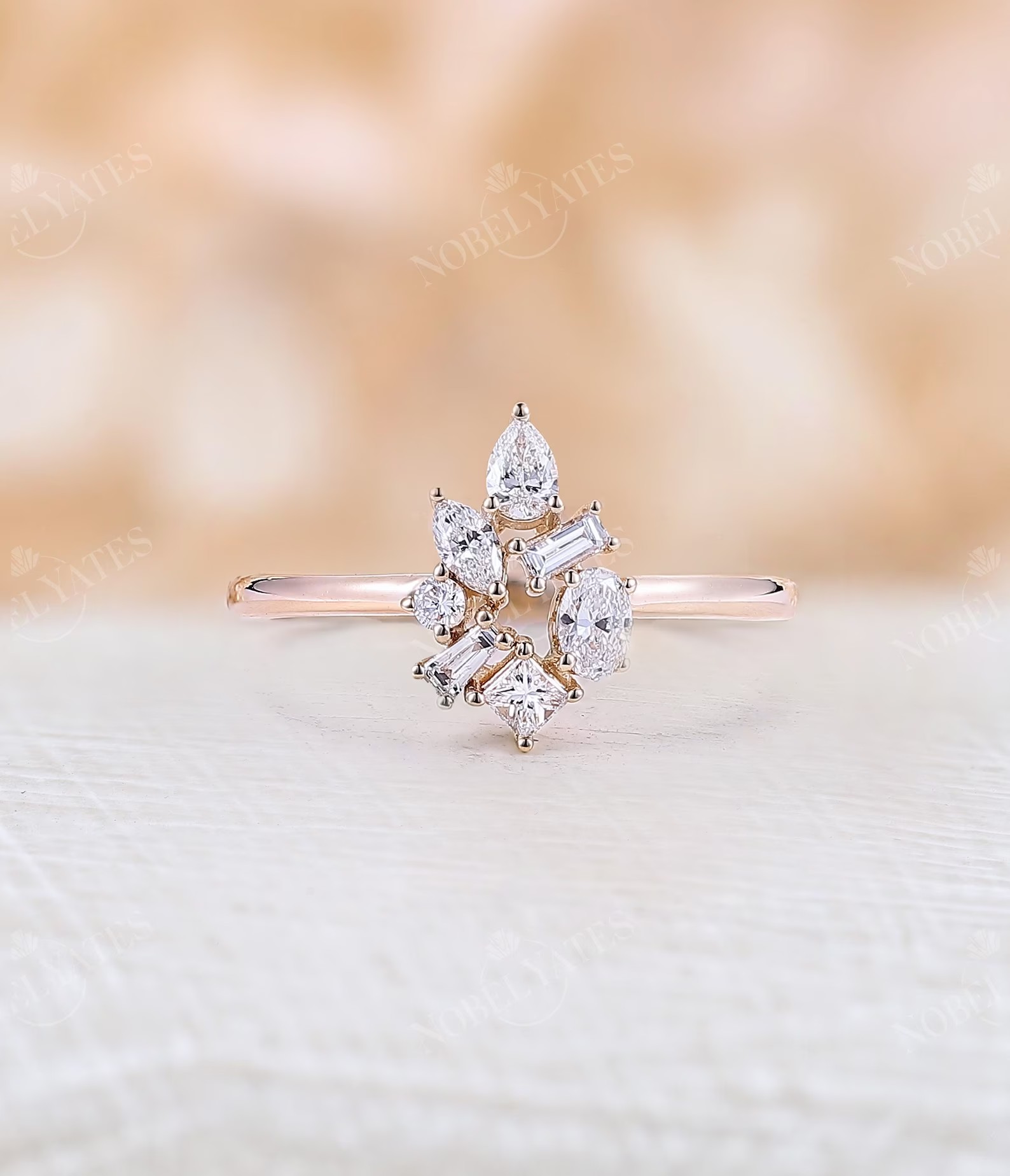 Vintage Cluster Engagement Rings