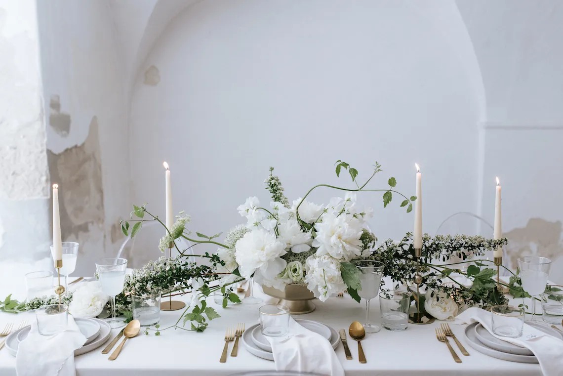 Wild Roses; Cool & Romantic White Wedding Inspiration