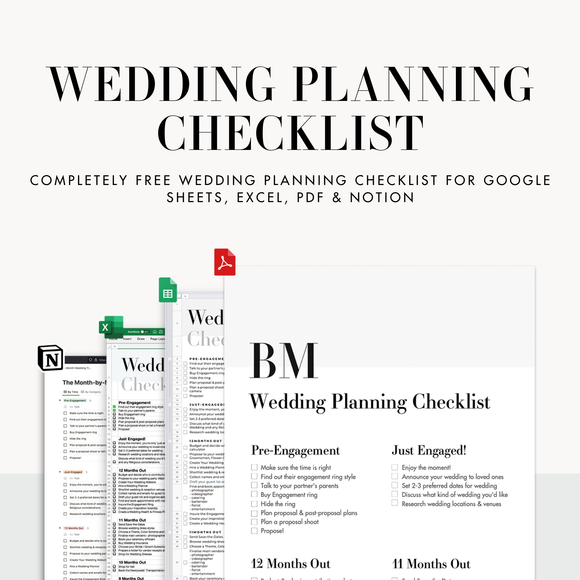 Free Wedding Planning Checklist