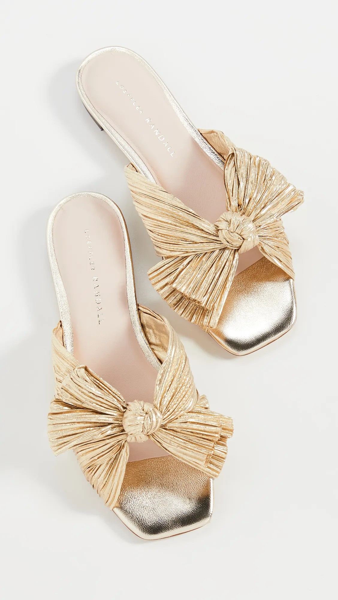 Pleated Bow Slides