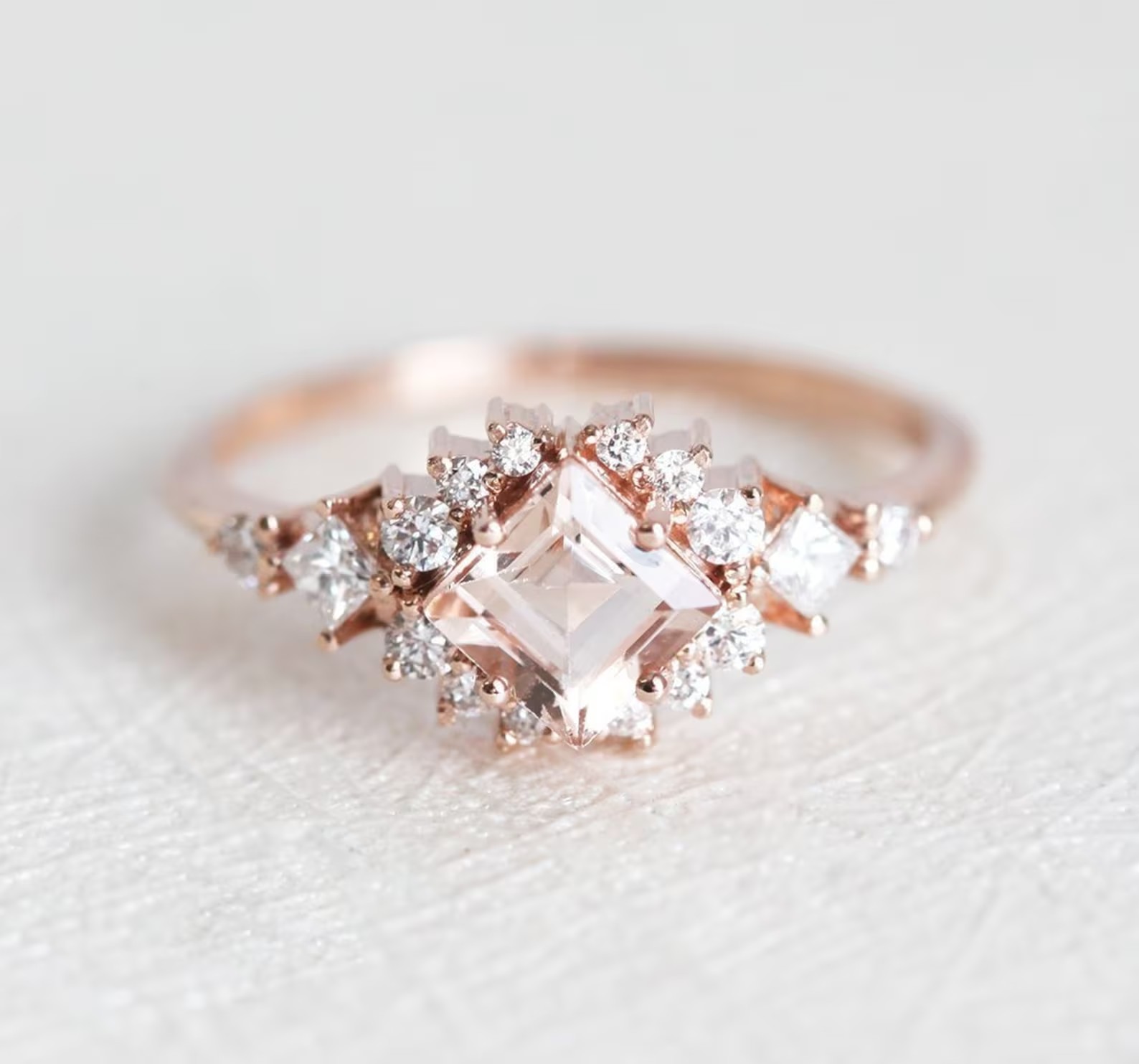 Vintage Cluster Engagement Rings