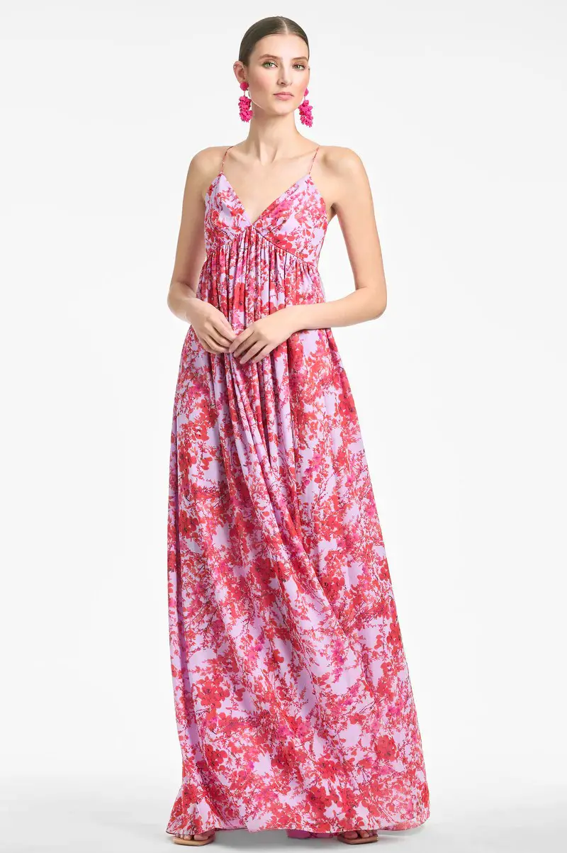 Brooke Gown – Blush Watercolor FloralShop Now →