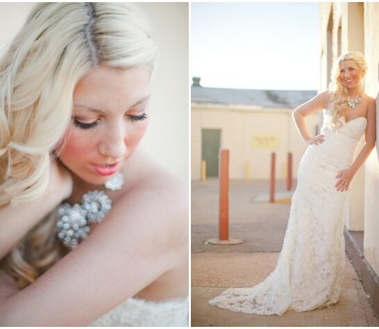 Lace & Coral Farmers Market Wedding