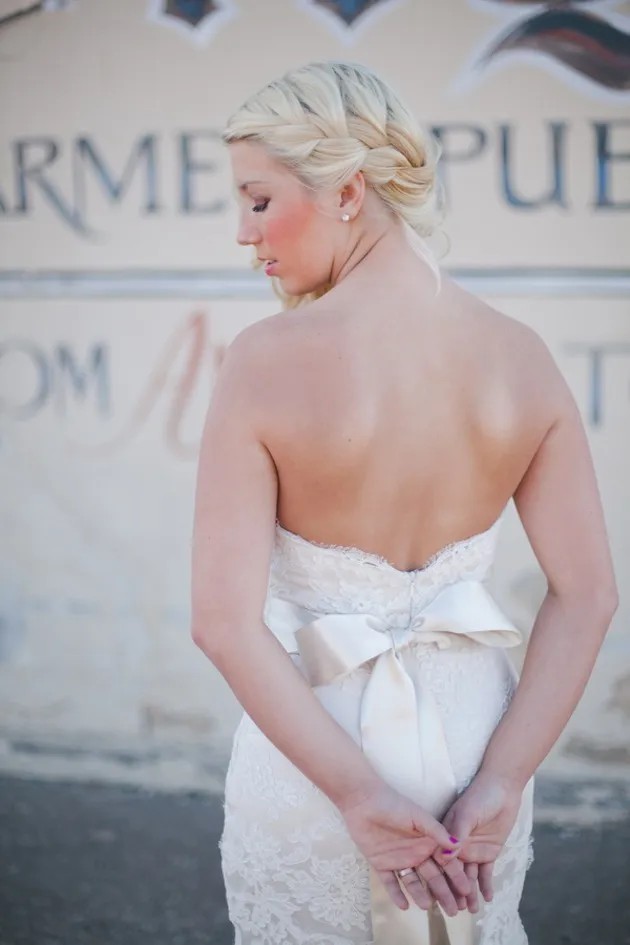 Lace & Coral Farmers Market Wedding