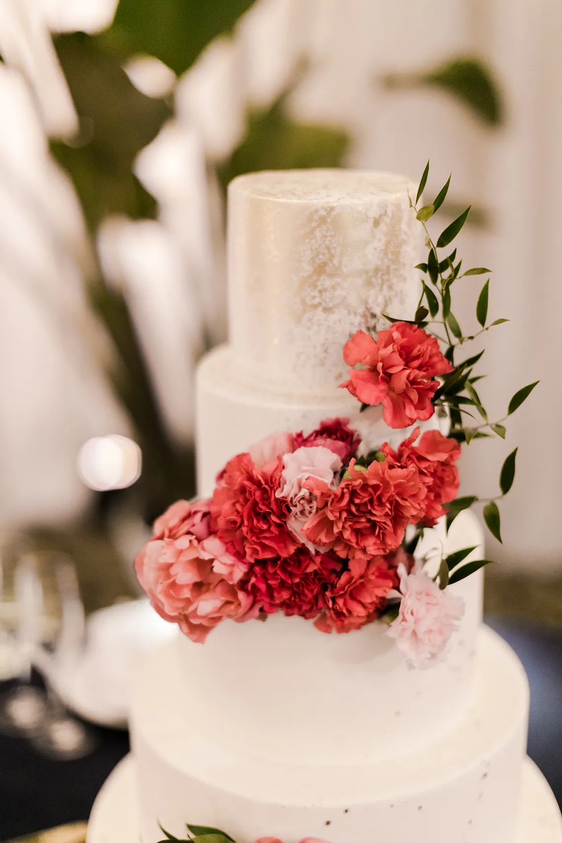 Metallic Tiered Wedding Cake