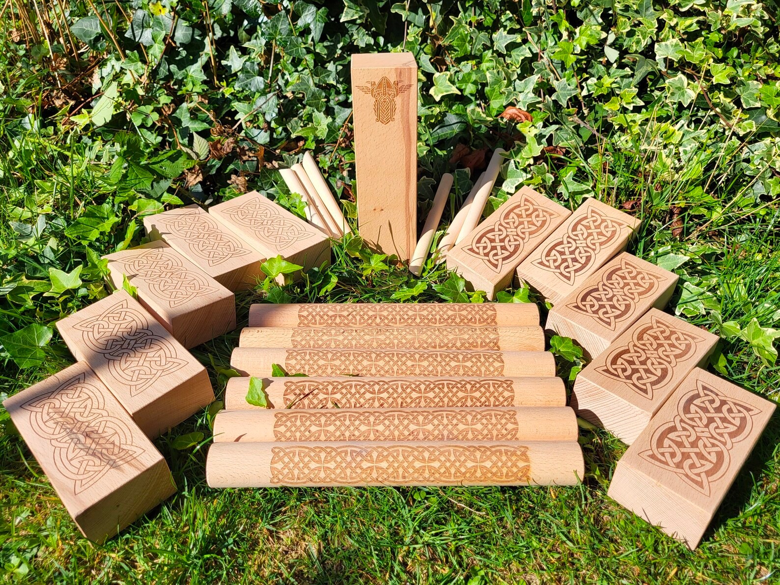 Hardwood Kubb Set