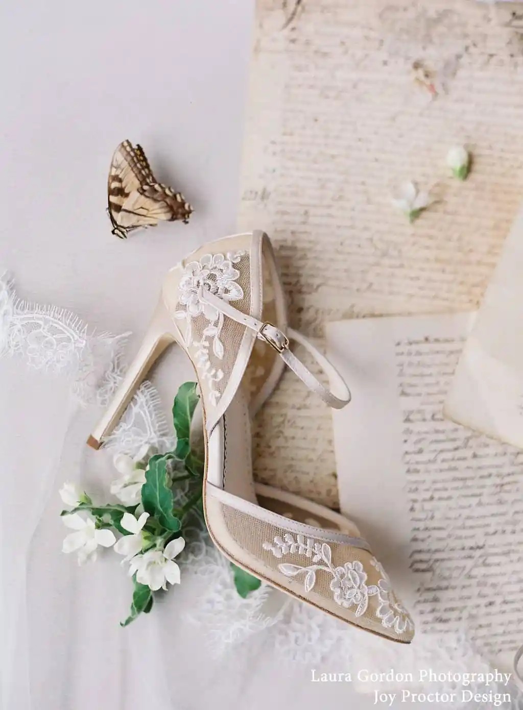 Sheer Nude Lace Bridal Heels