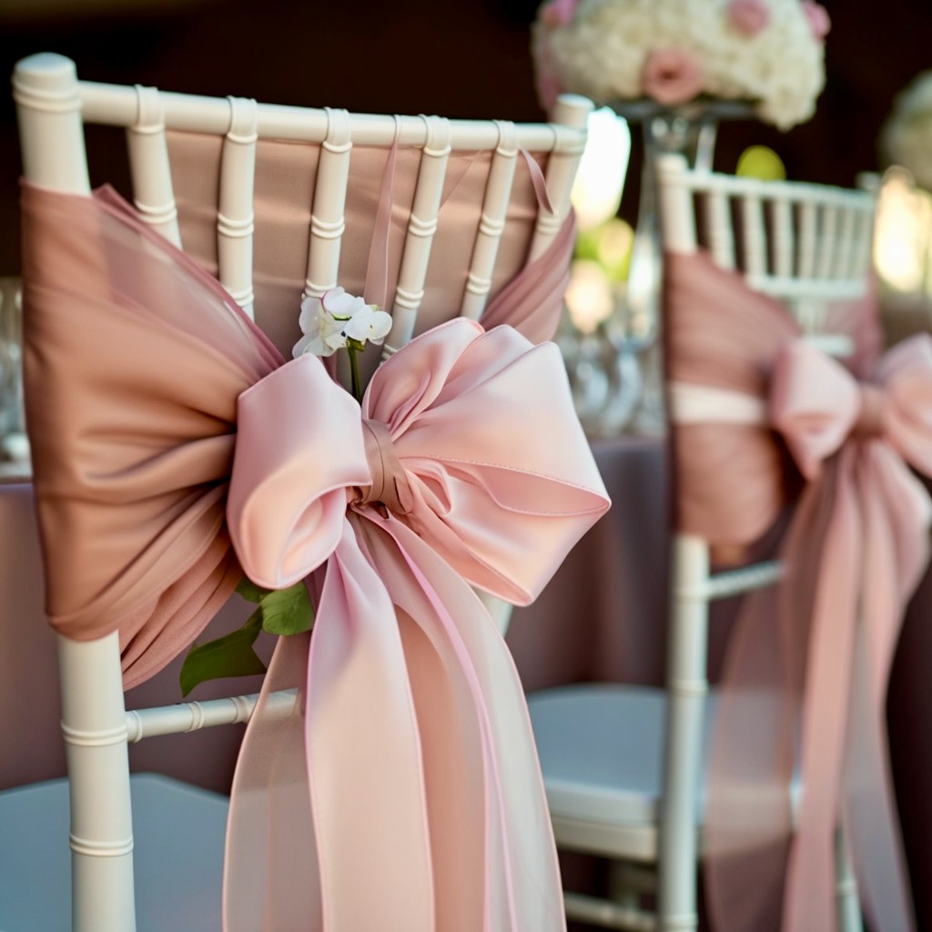 Elegant White Chiffon Chair SaShes