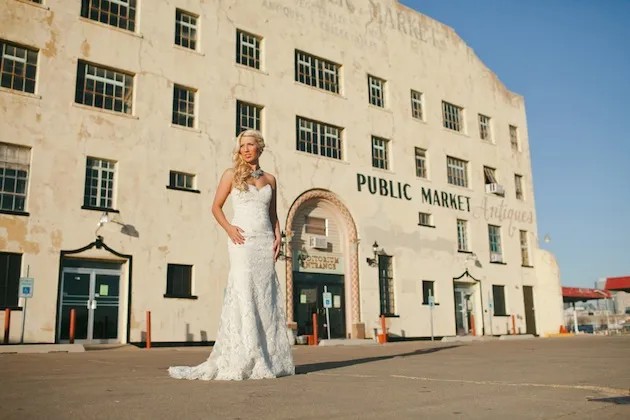 Lace & Coral Farmers Market Wedding