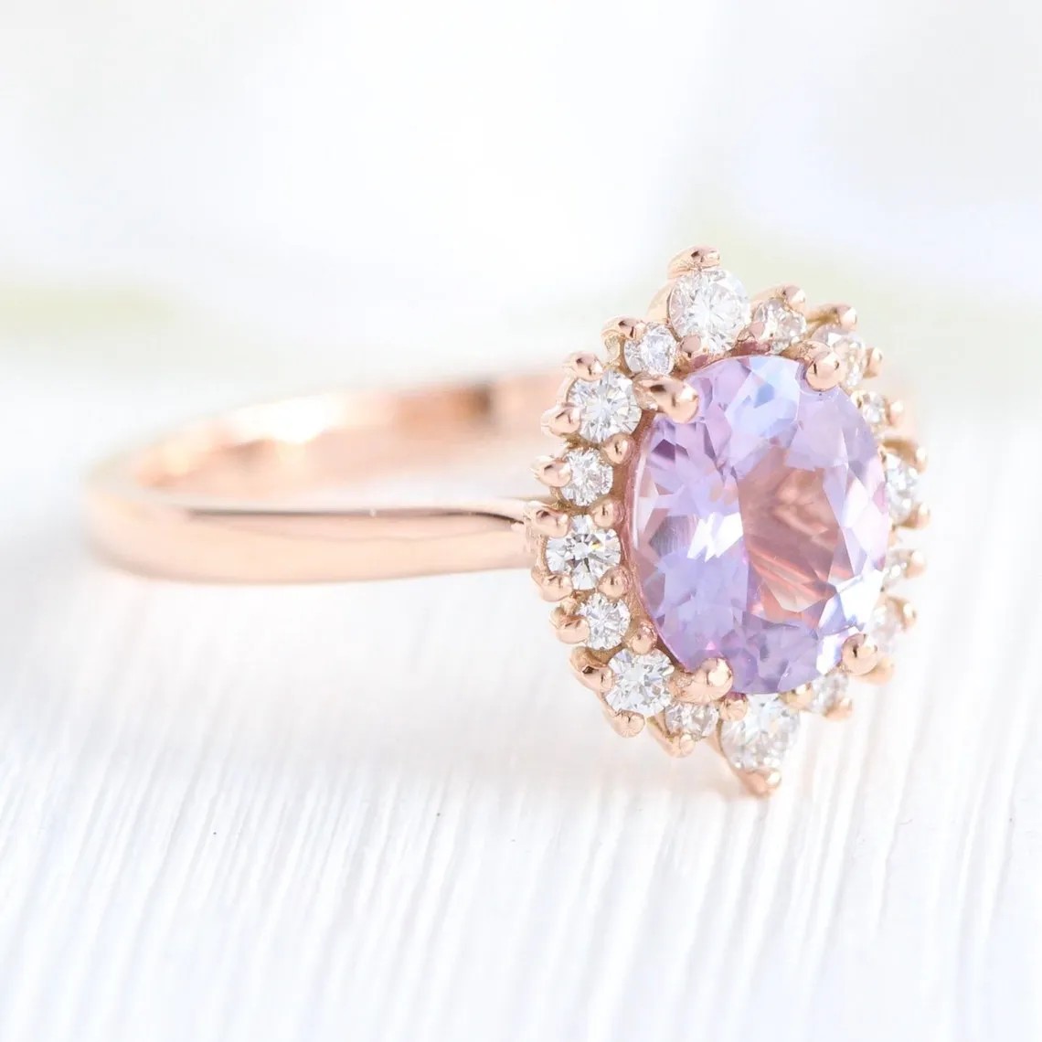 Lavender Amethyst Engagement Ring