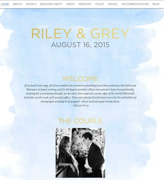 Chic, Luxurious, And Oh-So-Useful; Riley & Grey Wedding Websites