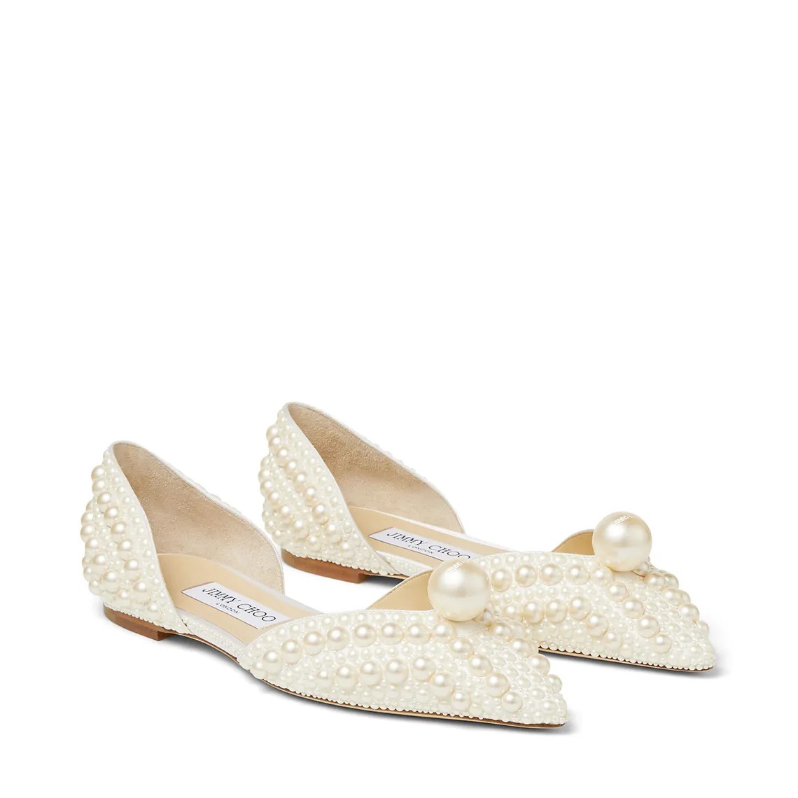 All-over Pearl Bridal Flats