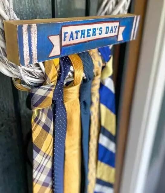 Make A Diy Necktie Wreath From Thrift Store Finds (For Fathers Day)